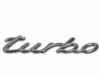 Turbo - Insigne chromé. Porsche 993 Turbo / 996 Turbo - 996559237034PU, 996.559.237.03.4PU